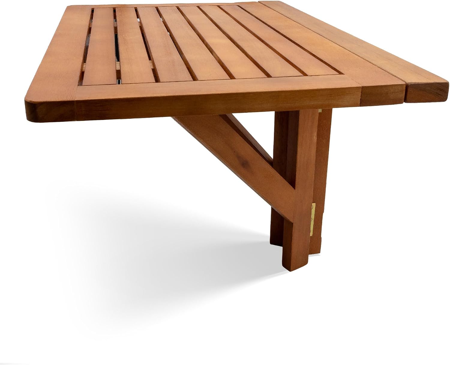 Tavolino pieghevole da balcone in legno eucalipto 60 x 40 cm per esterno