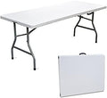 Tavolo pieghevole rettangolare in resina HDPE con chiusura a valigetta 180 x 75 x 74 cm per eventi e campeggio