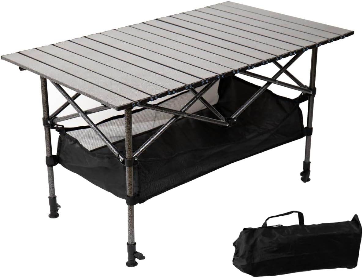 Tavolo pieghevole da esterno compatto 95 x 55 cm per giardino campeggio e balcone