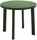 Tavolo rotondo da giardino in plastica verde 90 cm per spazi esterni