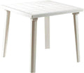 Tavolo quadrato da esterno in polipropilene bianco 80 x 80 x 72 cm