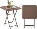 Tavolo Picnic Pieghevole per 2 Persone in HDPE con Struttura Metallica Effetto Rattan